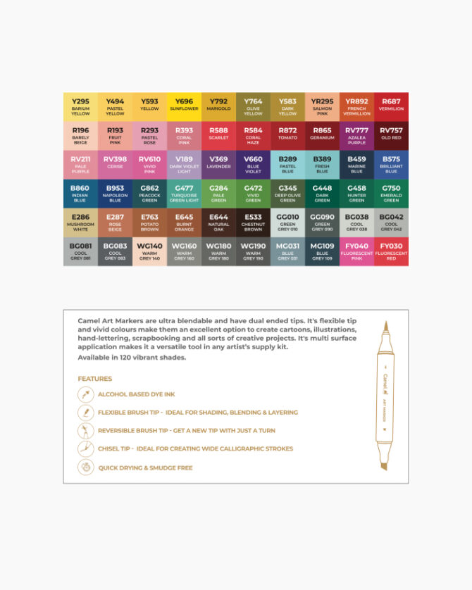 CAMEL ART MARKERS (61-120 SHADES)