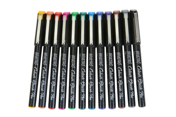 BRUSTRO COLOUR BRUSHPEN SET OF 12