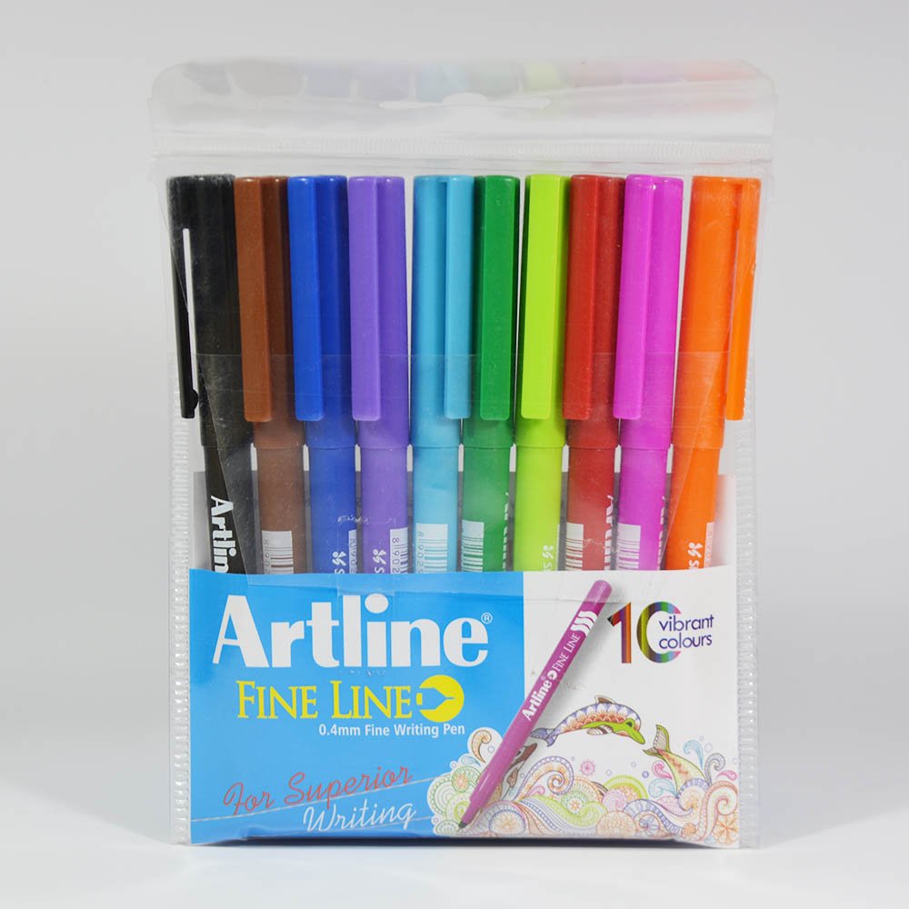 ARTLINE FINE LINE PEN (PACK of 10) Rainbows And Hues