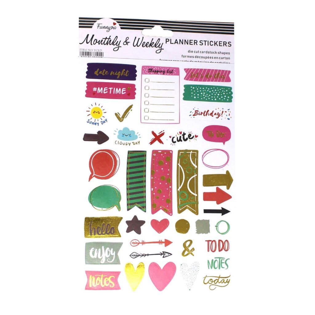 MONTHLY & WEEKLY PLANNER STICKERS YCLD-2 - Rainbows And Hues