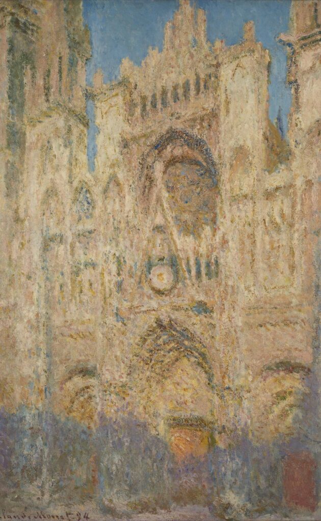 The Rouen Cathedral at Sunset. Oil on canvas at Pushkin museum. 1894.