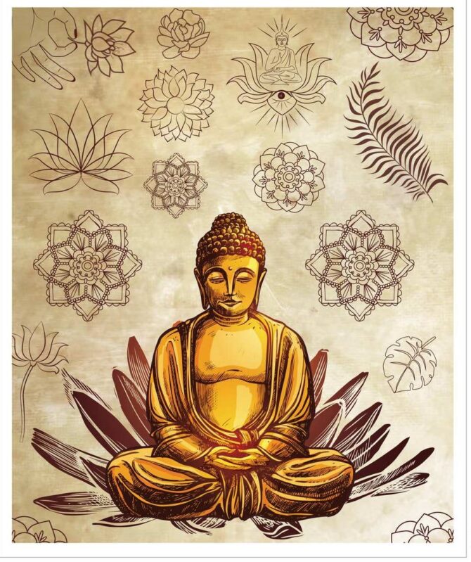 BUDDHA SEAMLESS WATER TRANSFER SHEETS (JWTS00)