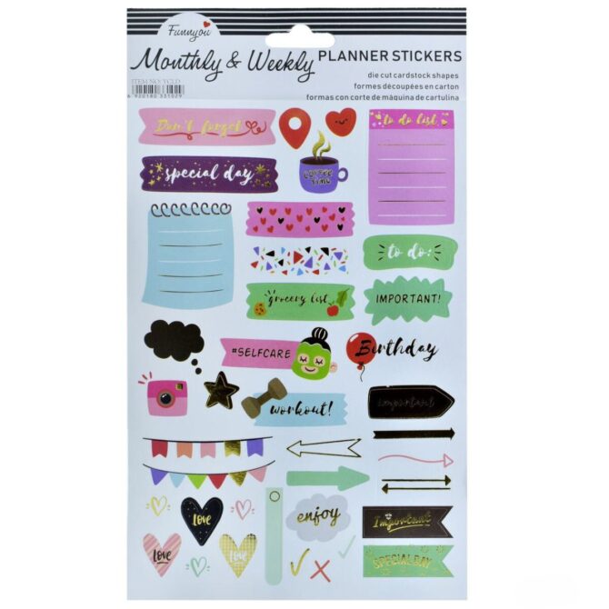 MONTHLY & WEEKLY PLANNER STICKERS YCLD-1