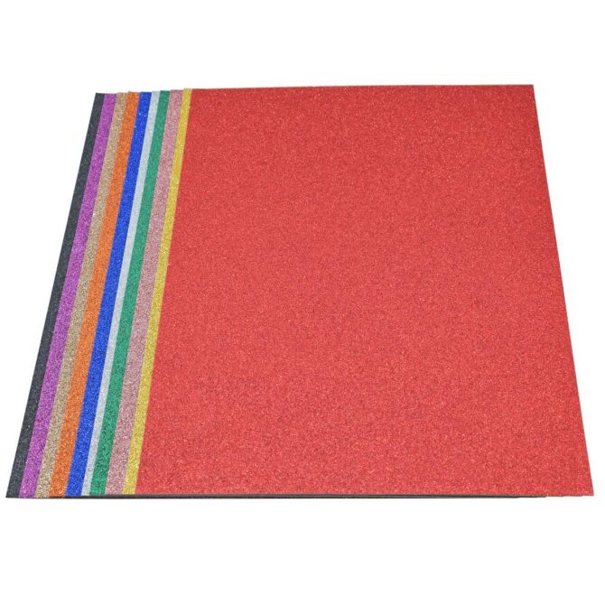 A4 MULTICOLOR GLITTER PAPERS | Pack Of 10