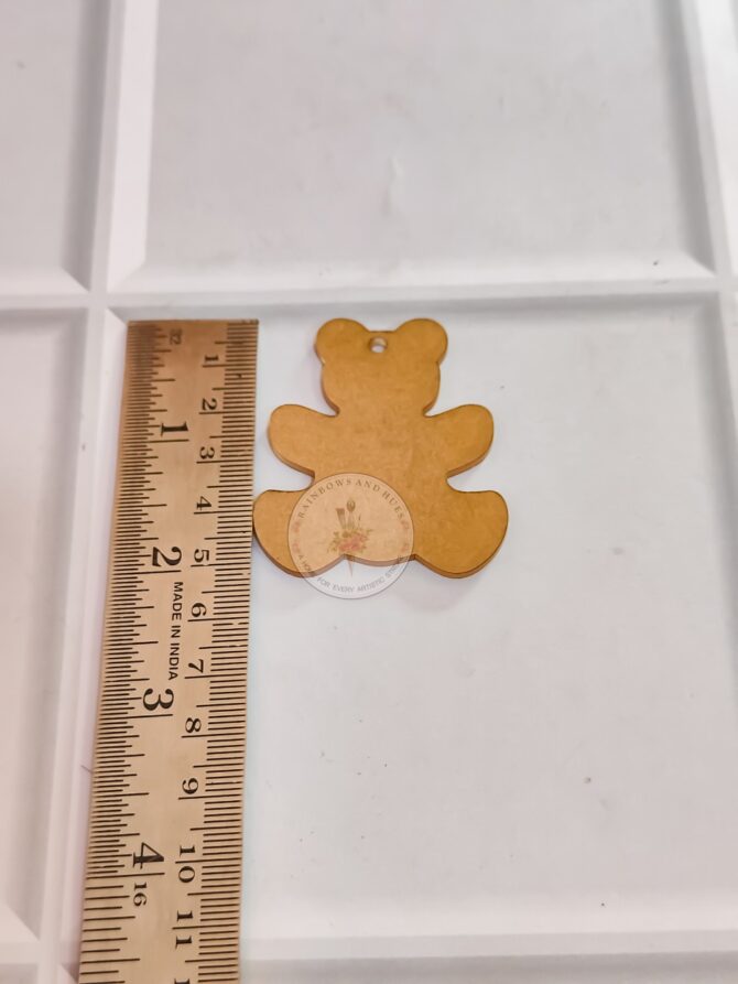 TRANSPARENT ACRYLIC KEYCHAIN TEDDY BEAR