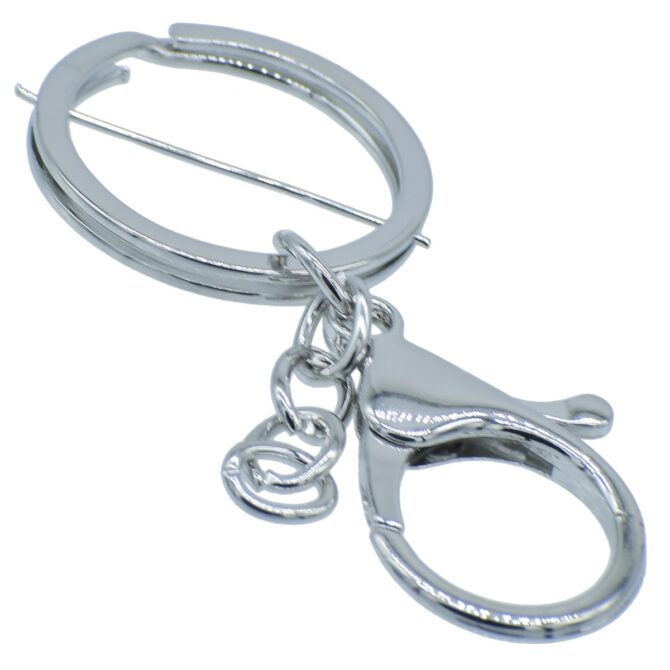 KEY CHAIN FITTING SILVER With Hook 5Pcs