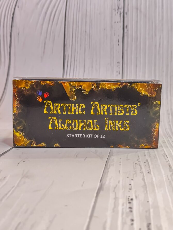 ARTIHC ARTISTS' ALCOHOL INKS 12X10ML + FREE BLENDING SOLUTION 100ML