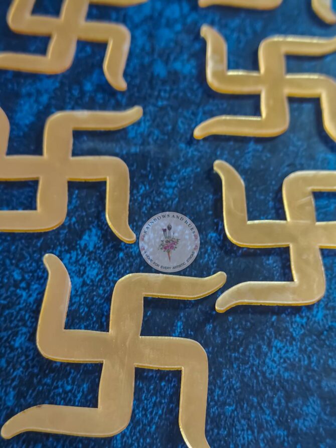 ACRYLIC CUT OUTS SWASTIK 5PCS