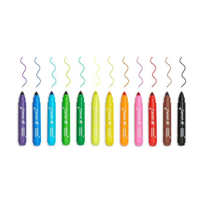 CAMEL WASHABLE COLOR MARKERS 12 SHADES