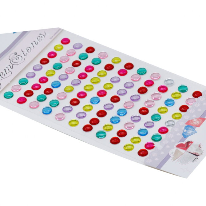 GEMS STONES STICKERS ROUND CXM-015-A 2PKTS