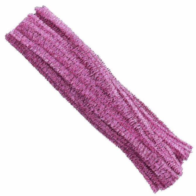 CRAFT GLITTER PIPE CLEANER LIGHT PINK