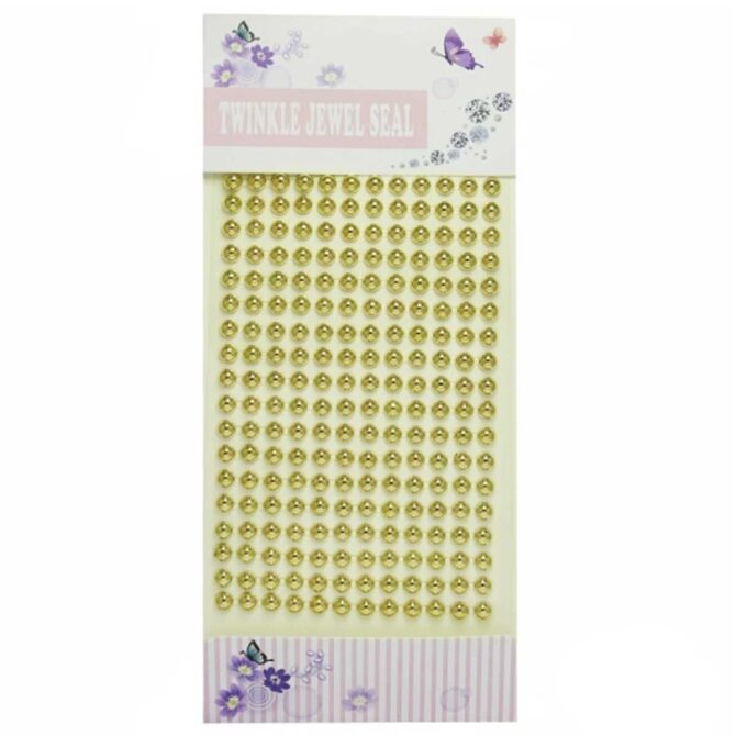 GEM STONES PEARL STICKERS GOLD 6DSSGL 2PKTS