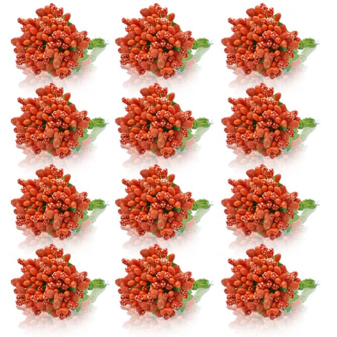 ARTIFICIAL FLOWER POLONS STAMEN ORANGE (AFP144-OE)