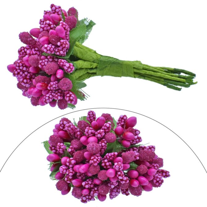 ARTIFICIAL FLOWER POLONS STAMEN PINK (AFP144-PK)