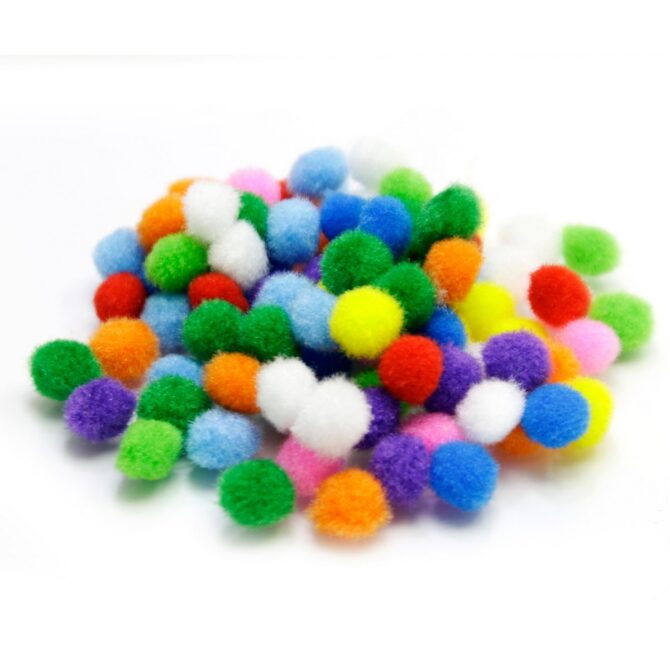 CRAFT POM POM BALL SMALL 1CM DLG-14