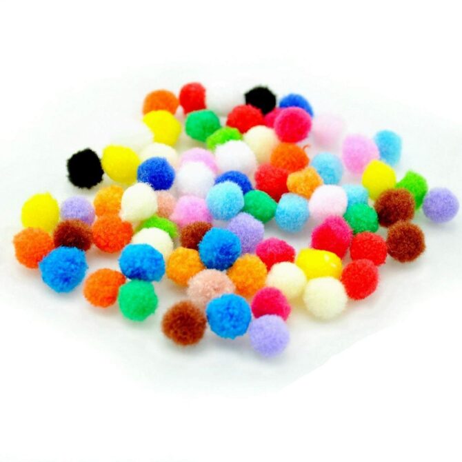 CRAFT POM POM BALL SMALL 1CM DLG-14