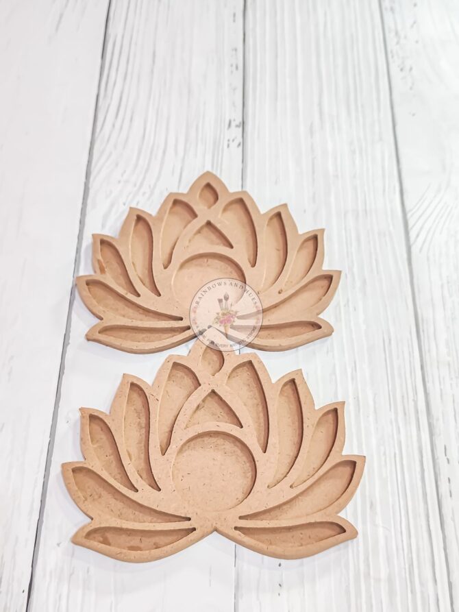 MDF LOTUS TEALIGHT PACK OF 2PCS