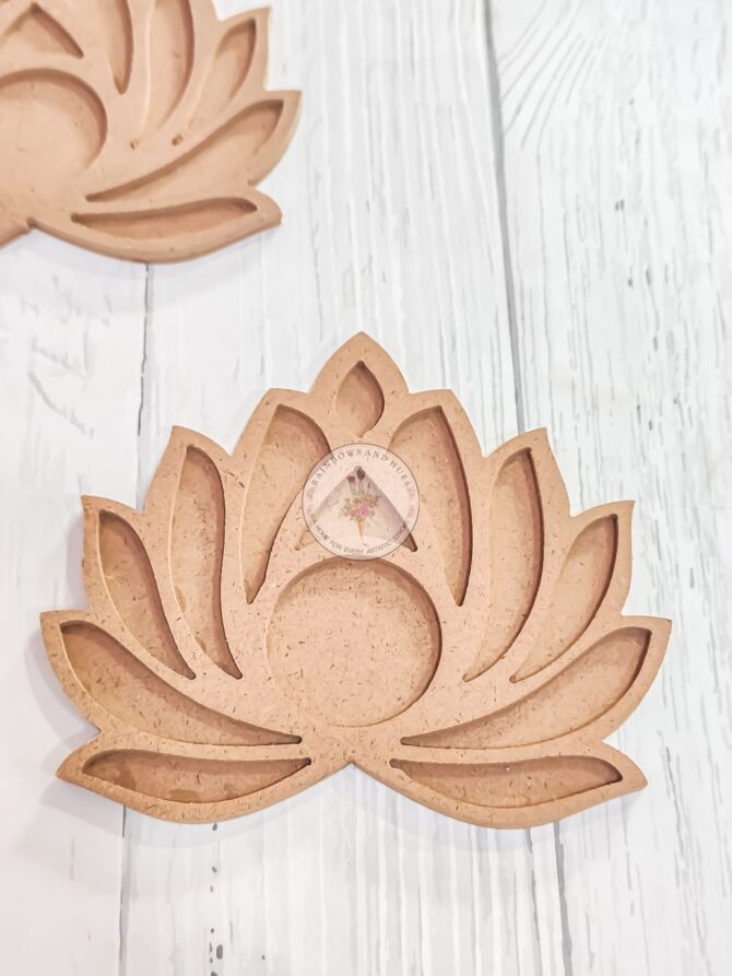 MDF LOTUS TEALIGHT PACK OF 2PCS