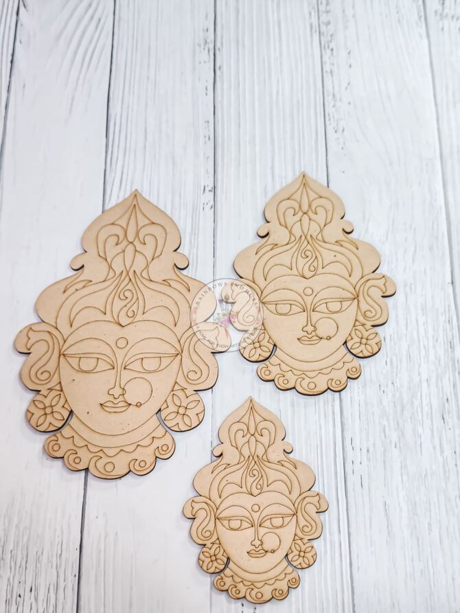 PRE-MARKED MDF DURGA MAA CUTOUT