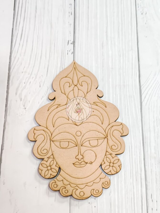 PRE-MARKED MDF DURGA MAA CUTOUT