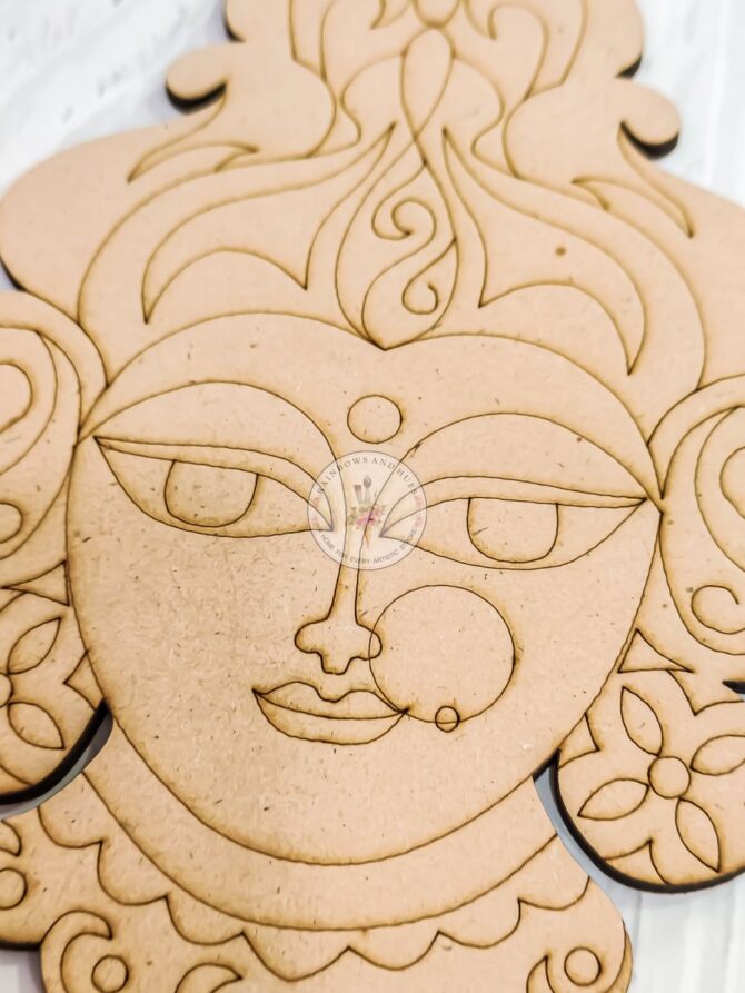 PRE-MARKED MDF DURGA MAA CUTOUT