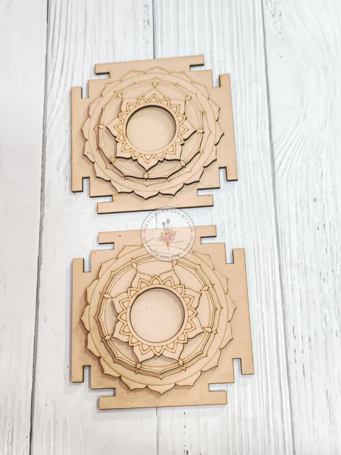 MDF PREMARK SHRI YANTRA TEALIGHT 2PCS SET