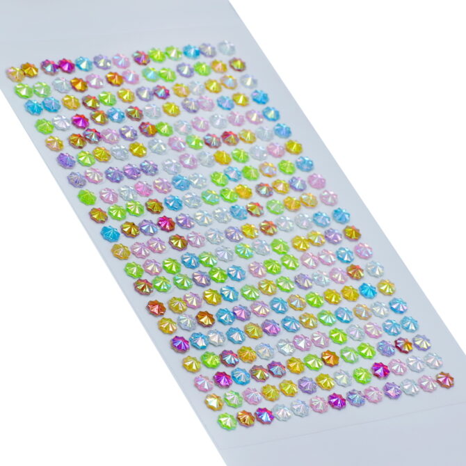 GEM STONES STICKERS FLOWER ZW-DA 2PKTS