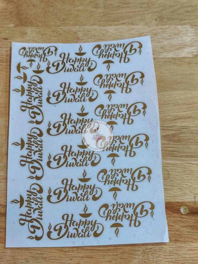 METALLIC STICKER ONLY HAPPY DIWALI ESMA30