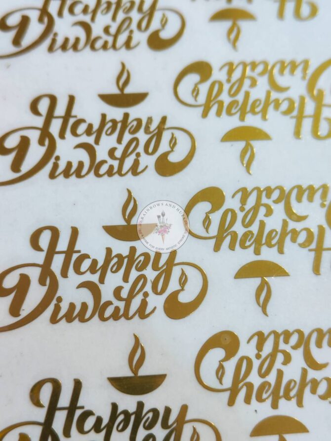 METALLIC STICKER ONLY HAPPY DIWALI ESMA30