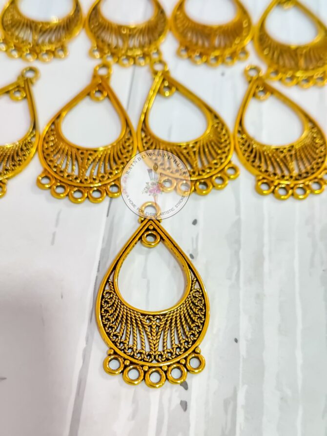 METAL FITTING JHUMKA GOLD 10PCS