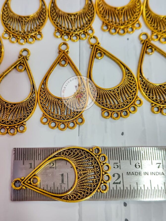 METAL FITTING JHUMKA GOLD 10PCS