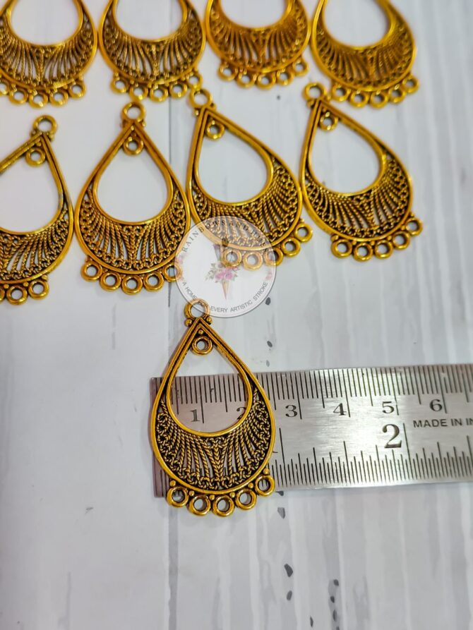 METAL FITTING JHUMKA GOLD 10PCS