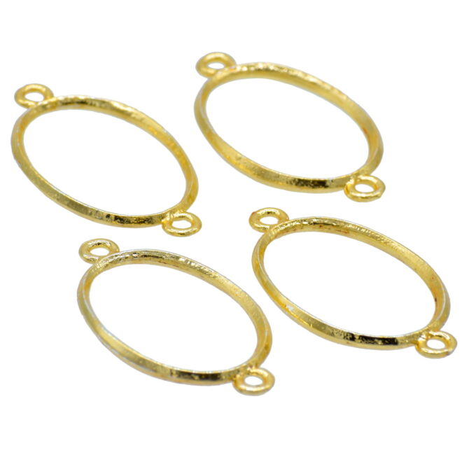 METAL BRACELET BEZEL OVAL GOLD JDBG03