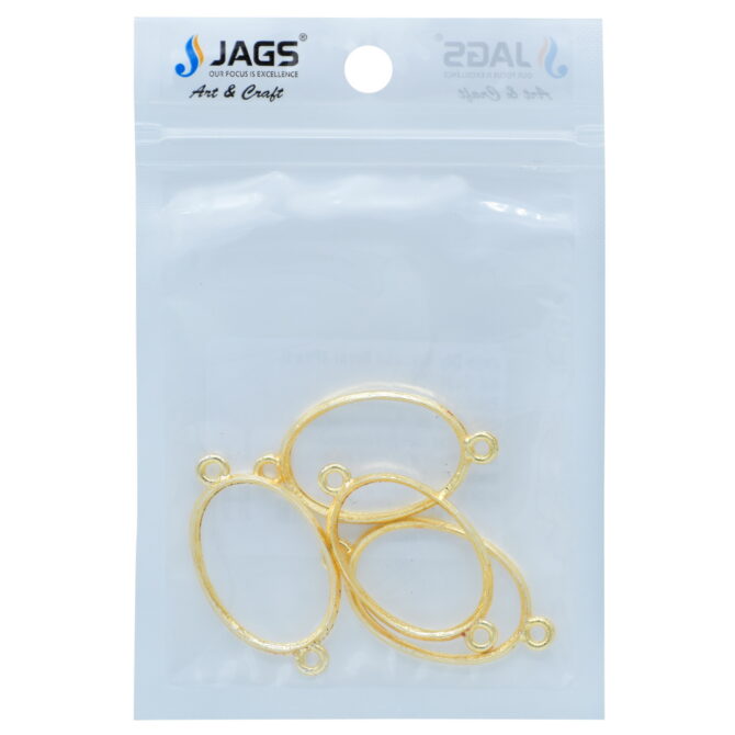 METAL BRACELET BEZEL OVAL GOLD JDBG03