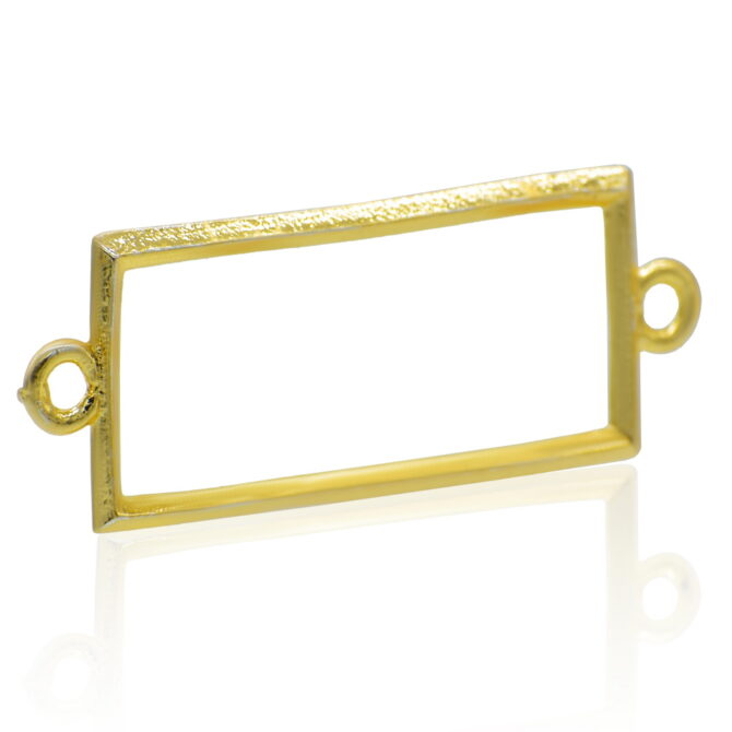 METAL BRACELET BEZEL RECTANGLE GOLD JDBG02