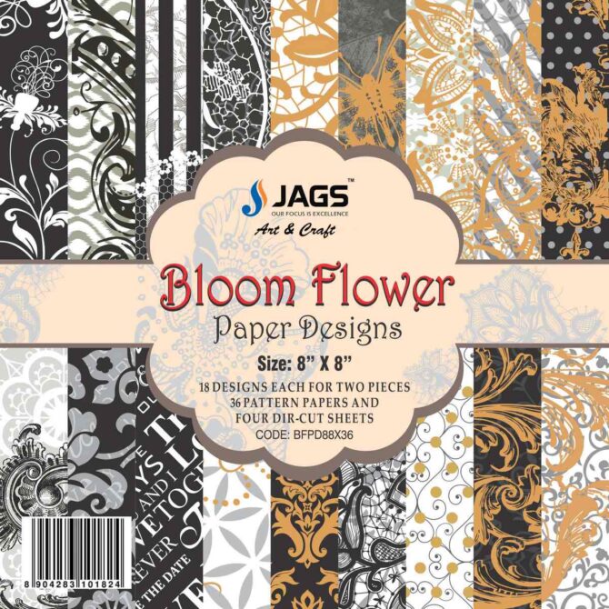 BLOOM FLOWER PAPER DESIGNS (8X8)