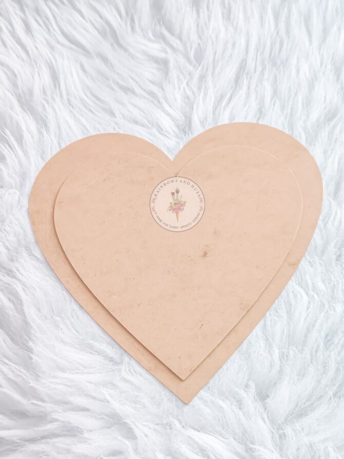 MDF 2.5MM HEART BASE PACK OF 2